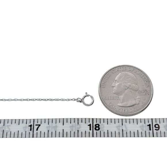 Vintage India Sterling Silver 925 1.0mm Chain Link Necklace 18" - Picture 2 of 3